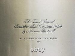 1972 Franklin Mint Sterling Silver Collector's plate The Carolers by N. Rockwell
