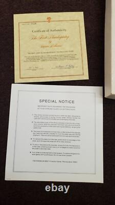1972 Franklin Mint Sterling Silver First Thanksgiving Plate COA/BOX NICE