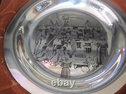 1972 Franklin Mint Sterling Silver First Thanksgiving Plate by Stevan Dohanas