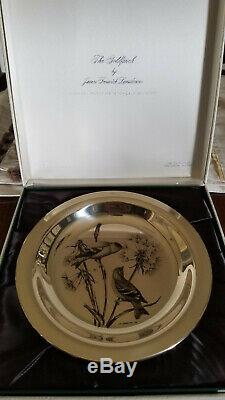1972 Franklin Mint Sterling Silver Goldfinch Plate Audubon Society Limited Ed