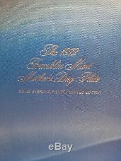 1972 Franklin Mint Sterling Silver Irene Spencer 8 Mother's Day Plate in Box