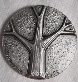 1972 Franklin Mint Sterling Silver Medal by Fisch Weiler 6.6 Troy Ounces m4