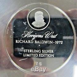 1972 Franklin Mint Sterling Silver Plate Horizons West By Richard Baldwin
