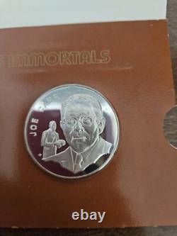 1972 Franklin Mint Sterling Silver Pro Hall of Fame Medals Jim Thorpe & Joe Carr