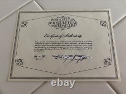 1972 Franklin Mint Sterling Silver Sculpture Medal Matsuoka Nippon 7 Troy Oz COA