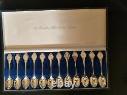1972 Franklin Mint Zodiac Spoons Sterling Silver Signature Edition 345 gram