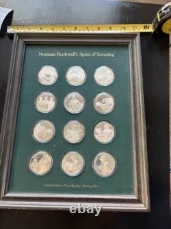 1972 Norman Rockwell Spirit Scouting Franklin Mint Sterling Silver 8,7 oz ASW