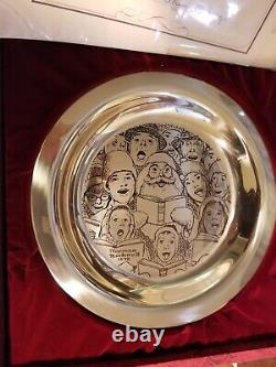 1972 Norman Rockwell Sterling Silver Plate Franklin Mint The Carolers Limited Ed