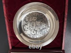 1972 Norman Rockwell Sterling Silver Plate Franklin Mint The Carolers Limited Ed