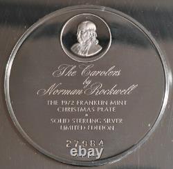 1972 Norman Rockwell Sterling Silver Plate Franklin Mint The Carolers Limited Ed