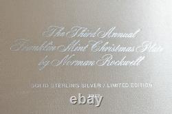 1972 Norman Rockwell Sterling Silver Plate Franklin Mint The Carolers Limited Ed