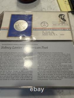 1972 Postmasters of America Medallic First Day Covers, 24 coins Sterling Silver