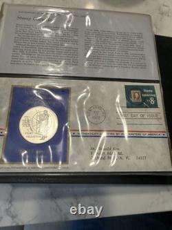 1972 Postmasters of America Medallic First Day Covers, 24 coins Sterling Silver