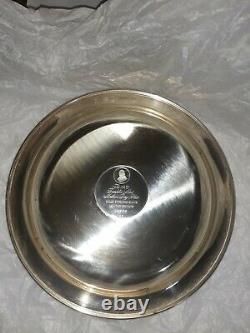 1972 Solid Sterling Silver Franklin Mint Mother's Day Plate Mother and Child