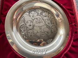 1972 Solid Sterling Silver NORMAN ROCKWELL THE CAROLERS Christmas Franklin Mint