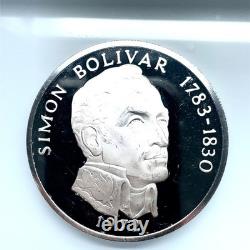 1972 Sterling Silver Proof 20 Balboas Panama 3.85 ASW Franklin Mint Coin