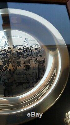 1972 The First Thanksgiving Sterling Silver Franklin Mint Plate