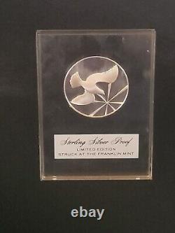 1972 US Franklin Mint Dove of Peace Proof Sterling Silver Medal