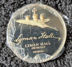 1972 USA Lyman Hall Physician BICENTENNIAL COUNCIL Sterling Silver Medal #27