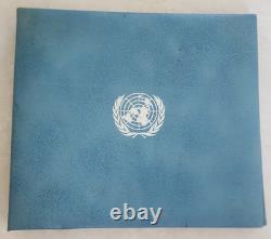 1972 United Nations Commemorative Medal Book Sterling Silver Proof Set of 5