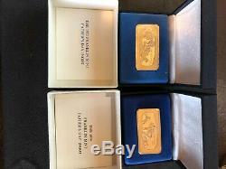 1973 &1974 franklin mint sterling silver bars total oz. (4.6)