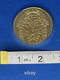 1973 24K on Sterling Silver Franklin Mint Book of Kells 9th Century Irish Coin
