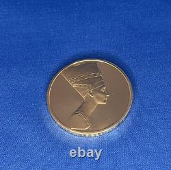 1973 24K on Sterling Silver Franklin Mint Queen Nefertiti Medal