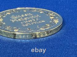 1973 24K on Sterling Silver Franklin Mint Queen Nefertiti Medal