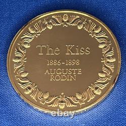 1973 24K on Sterling Silver Franklin Mint The Kiss 1886-1898 Coin