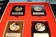 1973-74 Four Sterling S Proof Le Franklin Mint Annual Christmas Medal Christmas