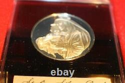 1973-74 Four Sterling S Proof LE Franklin Mint Annual Christmas Medal Christmas