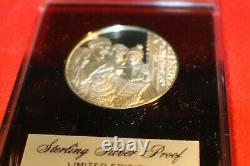 1973-74 Four Sterling S Proof LE Franklin Mint Annual Christmas Medal Christmas