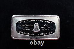 1973 Christmas Caroling Franklin Mint 925 Sterling Silver Art Bar C1424