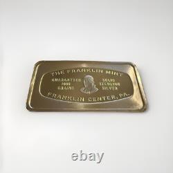 1973 Christmas Franklin Mint 1000 Grain Sterling Silver Ingot Bar