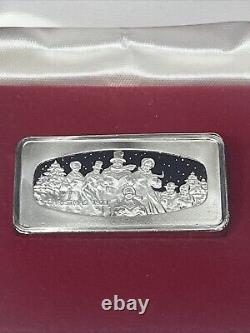 1973 Christmas Franklin Mint 2oz Sterling Silver Ingot Bar