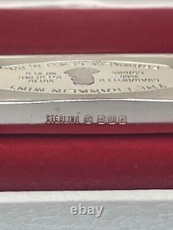 1973 Christmas Franklin Mint 2oz Sterling Silver Ingot Bar