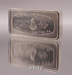 1973 First National Bank Idaho Franklin Mint 2oz Sterling Silver art bar C3186