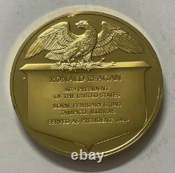 1973 Fm Sterling Silver 41 Gram Proof Presidential Coin = 1.2 Oz Asw = Reagan