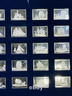 1973 Franklin Mint 50 Sterling Silver Mini Ingots GREAT SAILING SHIPS of HISTORY