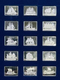 1973 Franklin Mint 50 Sterling Silver Mini Ingots GREAT SAILING SHIPS of HISTORY