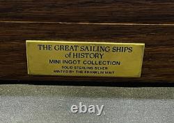 1973 Franklin Mint 50 Sterling Silver Mini Ingots GREAT SAILING SHIPS of HISTORY