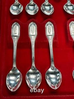 1973 Franklin Mint Apostles by Rodney Winfield Set of 13 Sterling Spoons