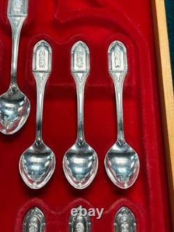 1973 Franklin Mint Apostles by Rodney Winfield Set of 13 Sterling Spoons