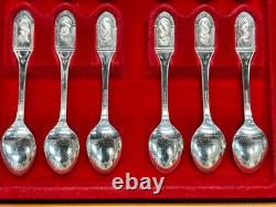 1973 Franklin Mint Apostles by Rodney Winfield Set of 13 Sterling Spoons