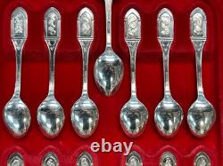 1973 Franklin Mint Apostles by Rodney Winfield Set of 13 Sterling Spoons