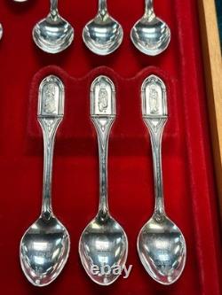 1973 Franklin Mint Apostles by Rodney Winfield Set of 13 Sterling Spoons