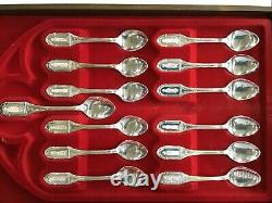 1973 Franklin Mint Apostles by Rodney Winfield Set of 13 Sterling Spoons E6569