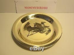 1973 Franklin Mint Audubon Society The Wood Thrush Sterling Silver Plate