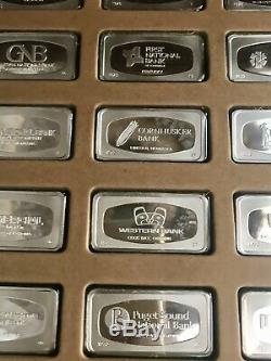 1973 Franklin Mint Bank Ingots Complete Set Sterling Silver