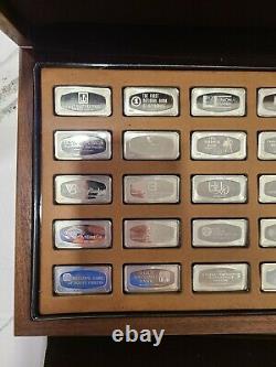 1973 Franklin Mint Bank Marked 50 States Complete Set of Sterling Silver Ingots